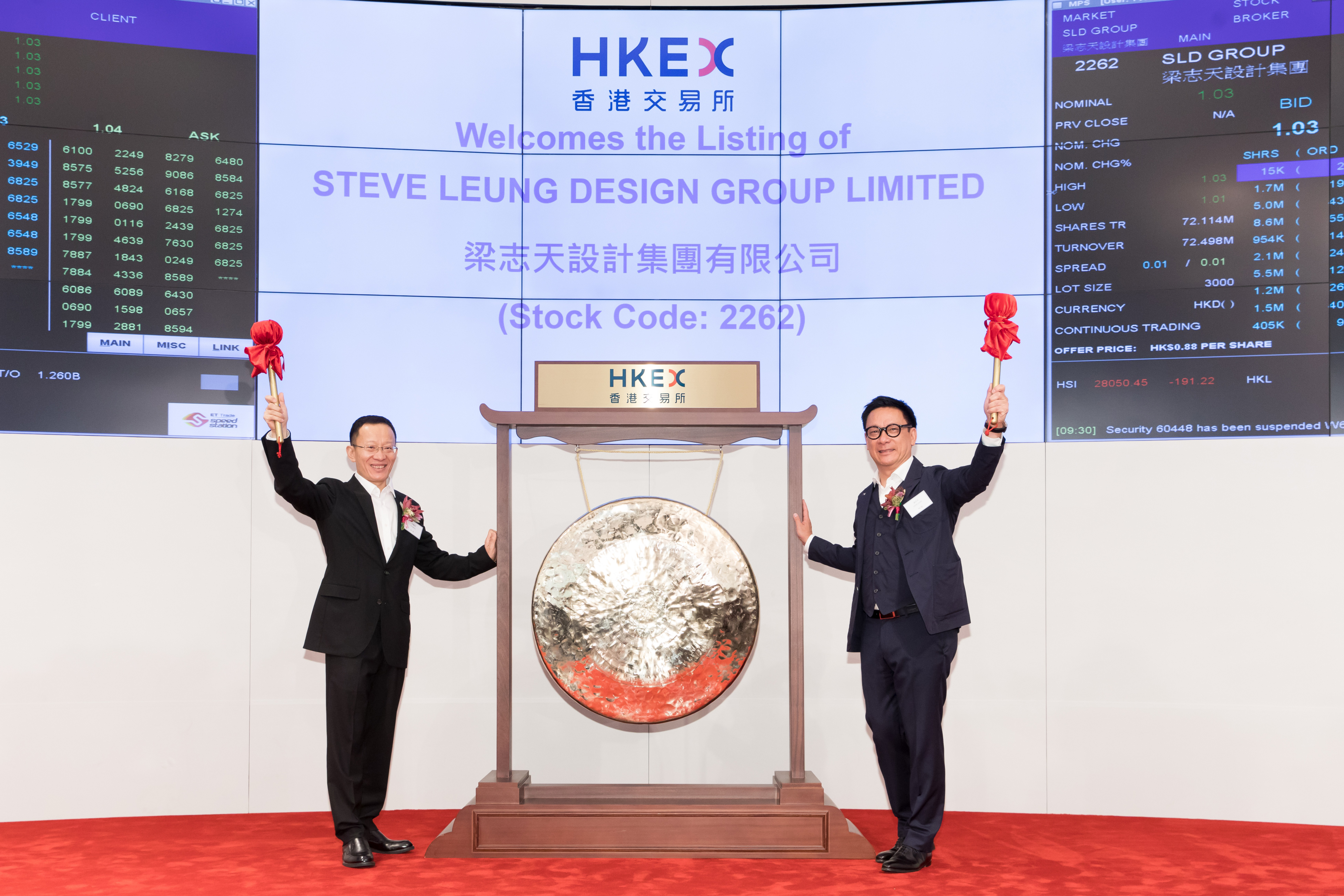 Steve Leung Design Group Limited Subordinated to Jangho Group Successfully Listed on SEHK Main Board 